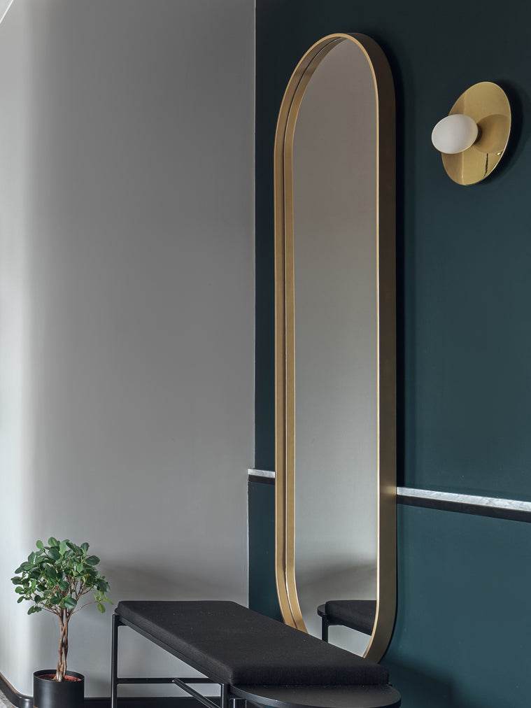 Glossy Gold Capsule Long Mirror – Mirrorwalla