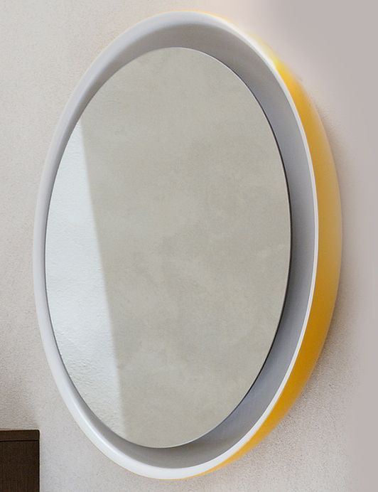 Yellow LED Round Mirror