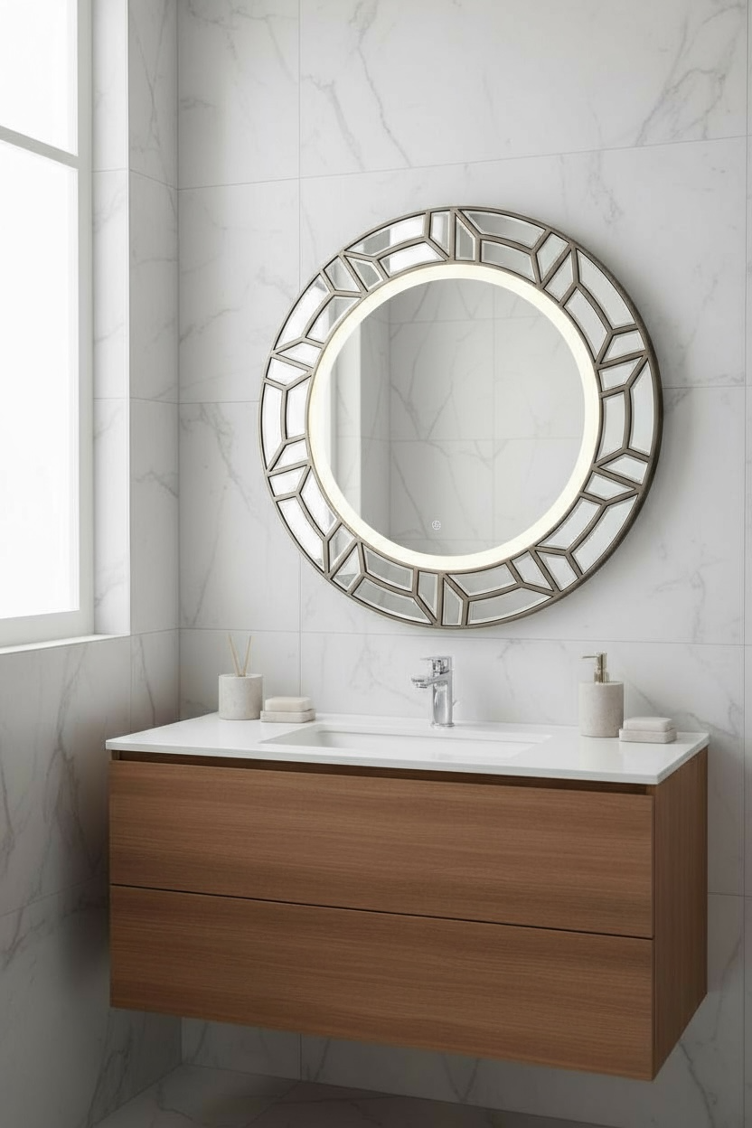 Net x Round Led Mirror Mirrorwalla net-x-round-led-mirror-mirrorwalla