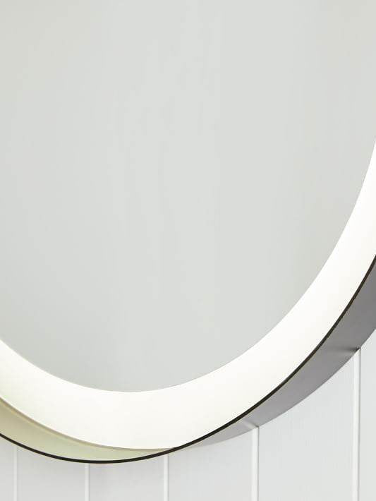 Black PVD Round Frontlit Mirror