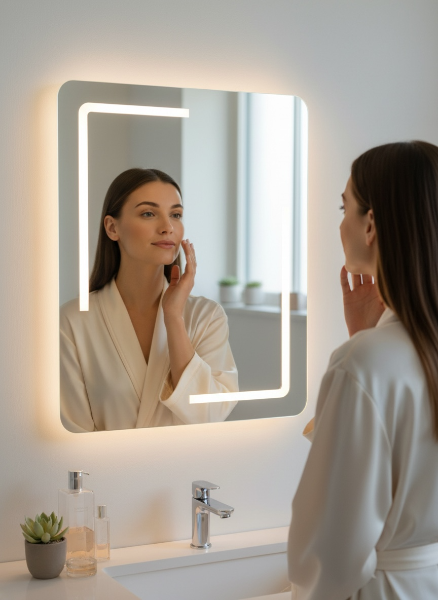 Helix Illuminated LED Mirror