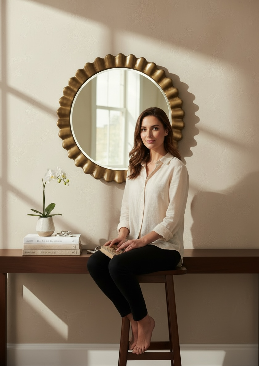 Gold Glaze Decorative Mirror