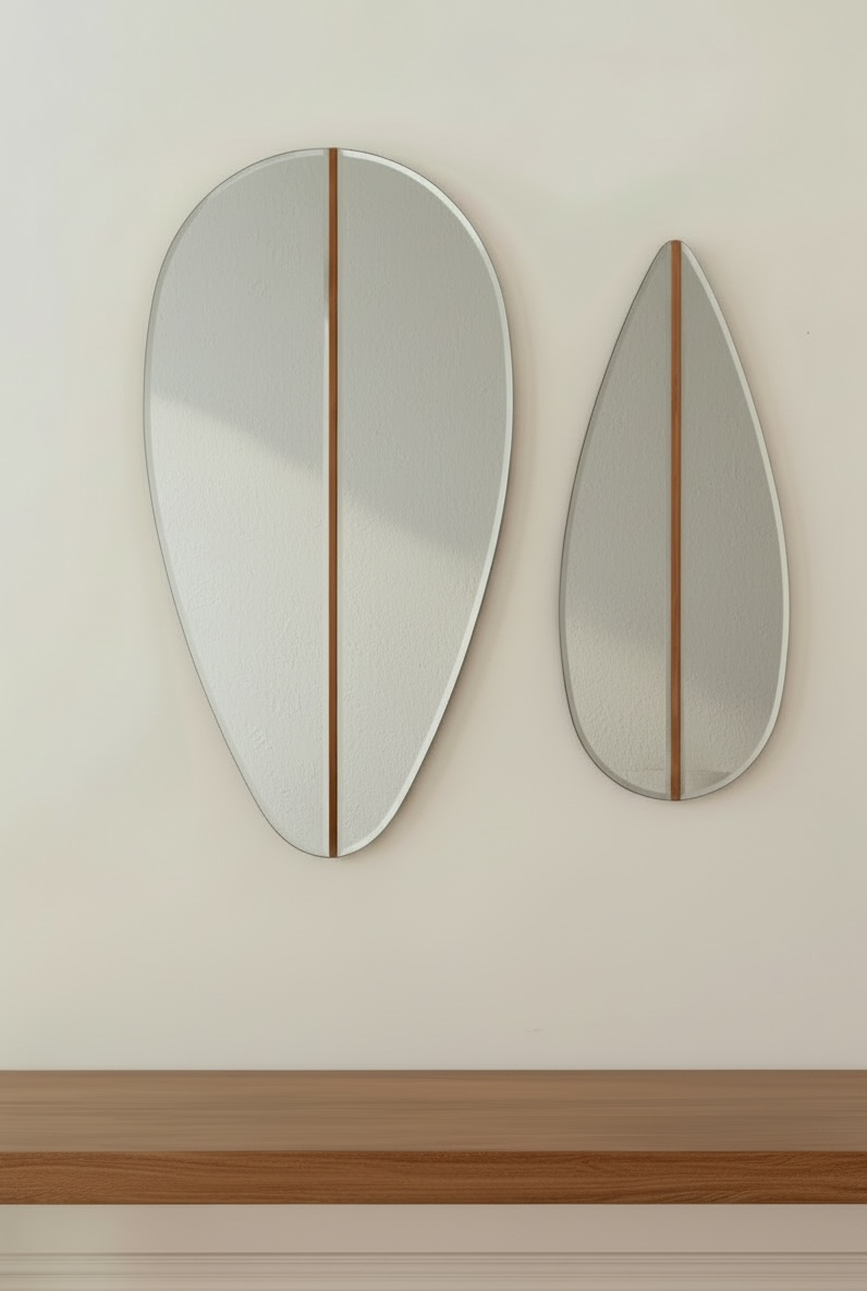 Orchid Leaves Dc Mirror (set Of 2)