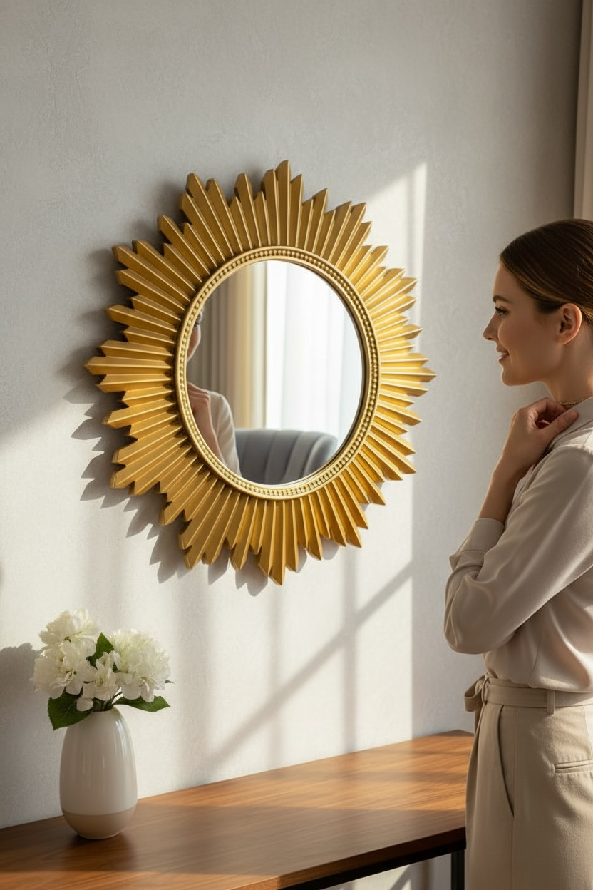 Gold Sun Rising Dc Mirror