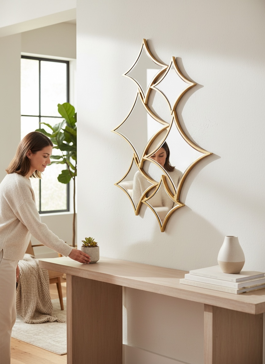 Golden Glazes Decorative Mirror