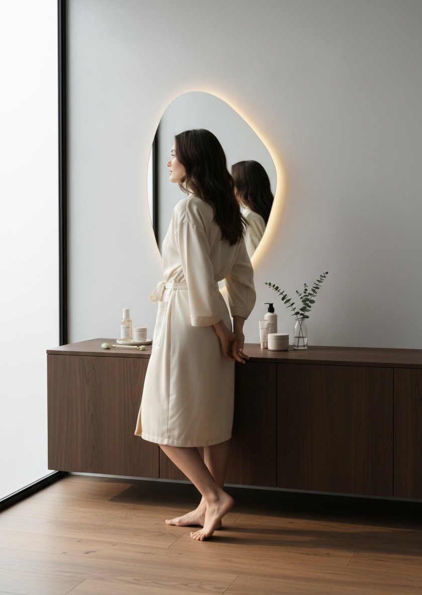 Stone Light Backlit Mirror
