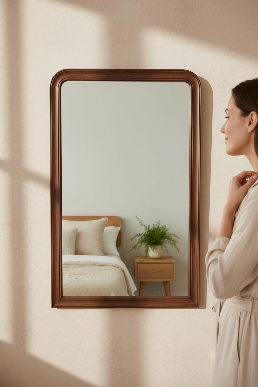 Teak Tross larger mirror