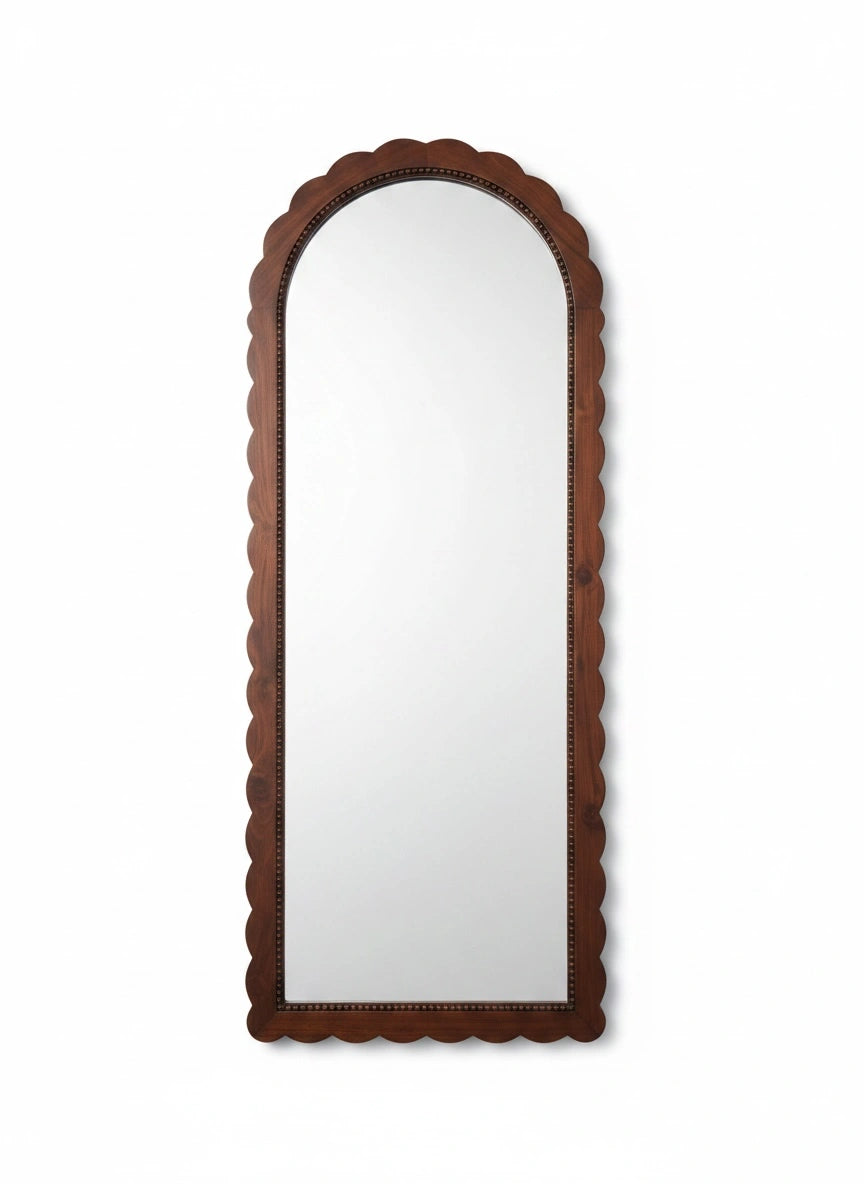 Weaving teak wood frame mirror full length mirror for bedroom