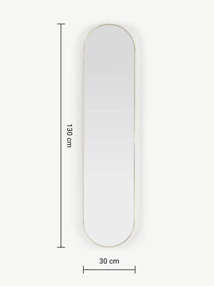 Sleek Capsule Brass Pvd Mirror