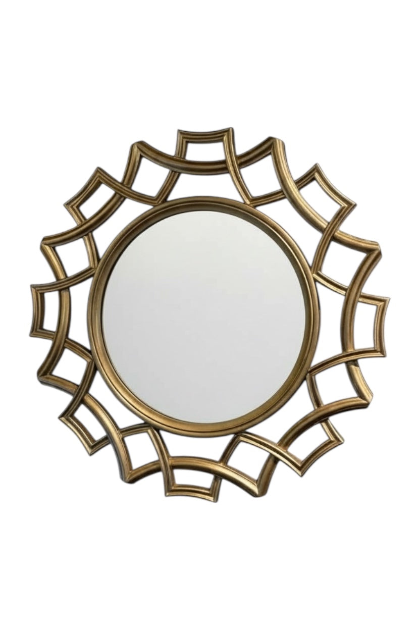 Golden net decorative mirror