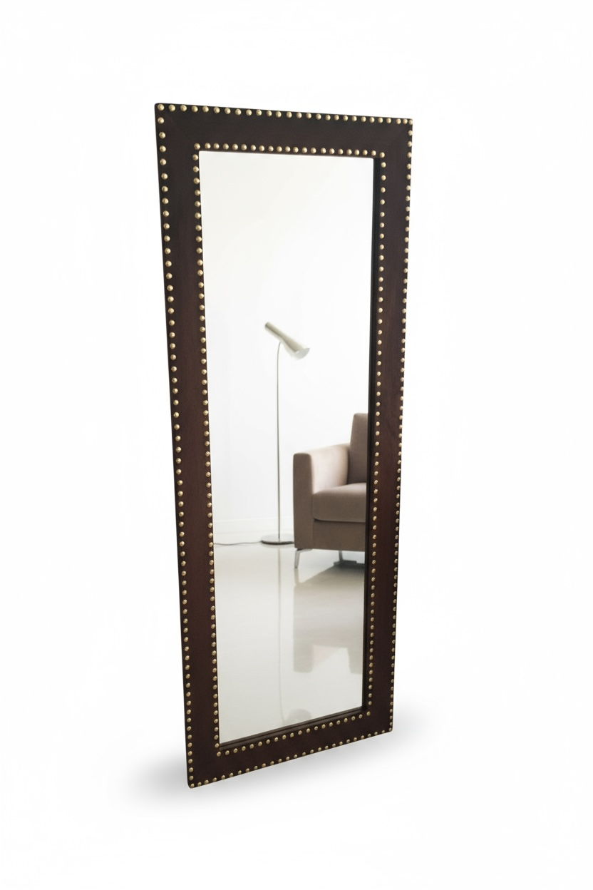 Brown Velvet Full Length Mirror
