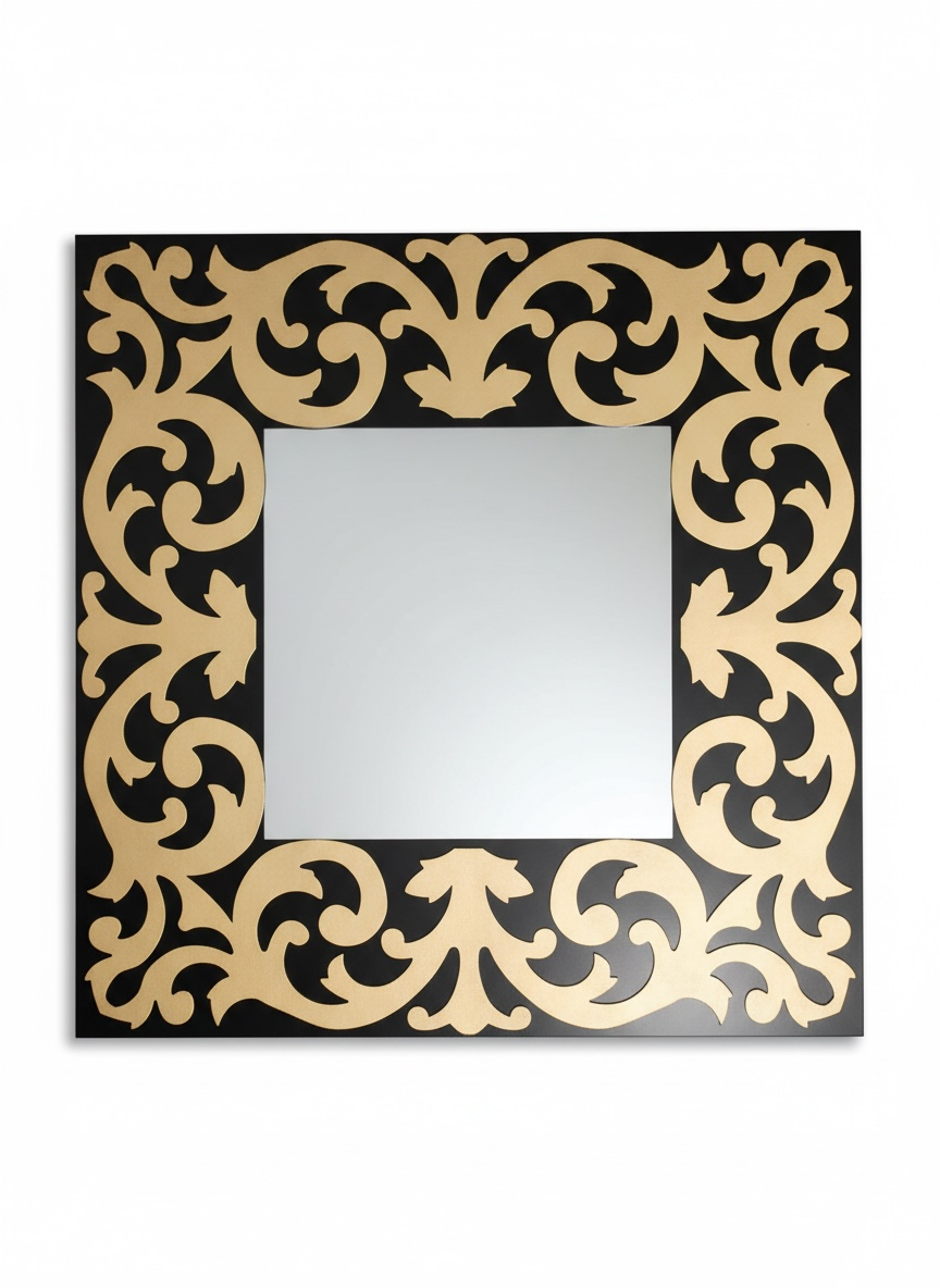 Black And Gold CNC Mirror