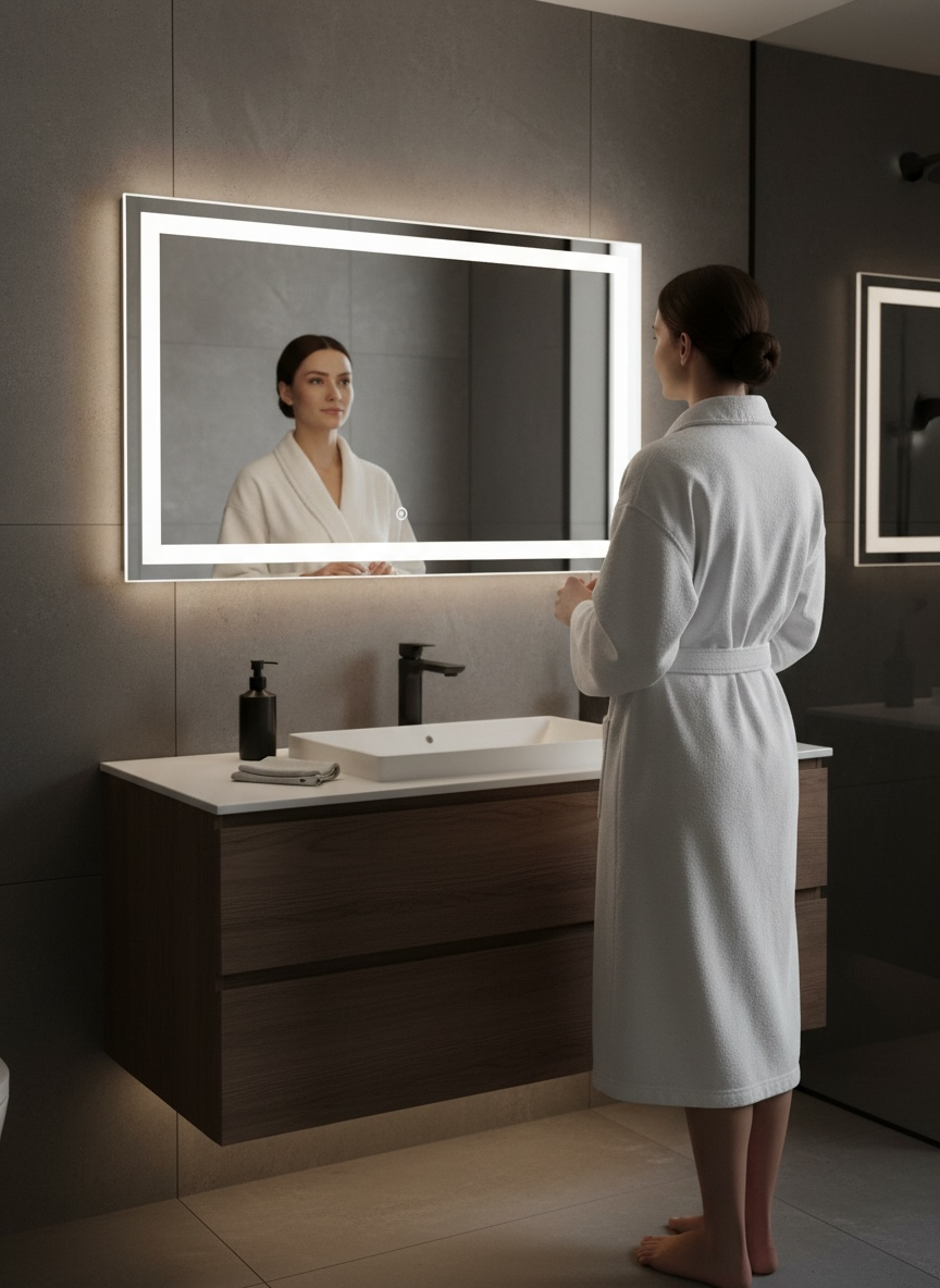 Illuminated LED AX Mirror