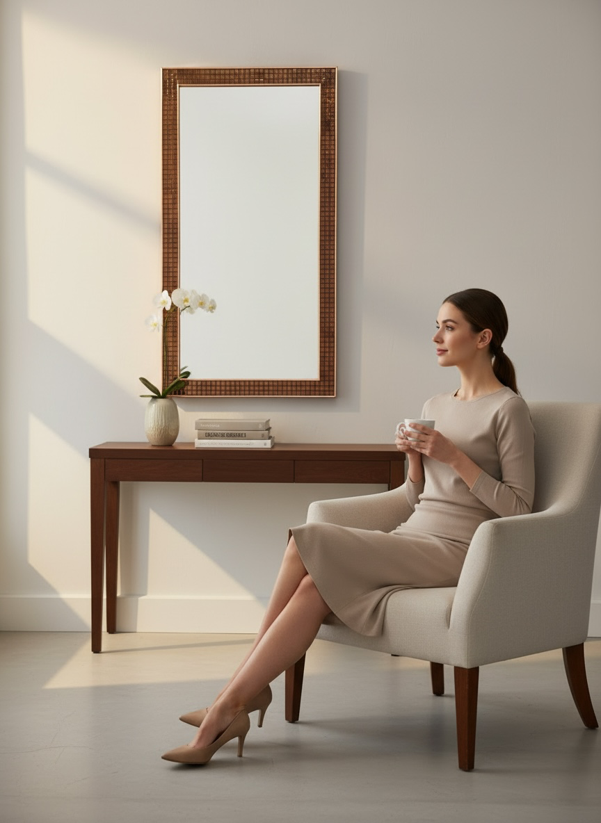 Premium Copper mosaic full length mirror