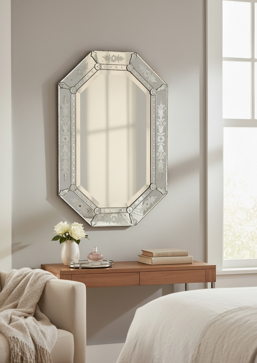 Hexagon Venetian DC Mirror
