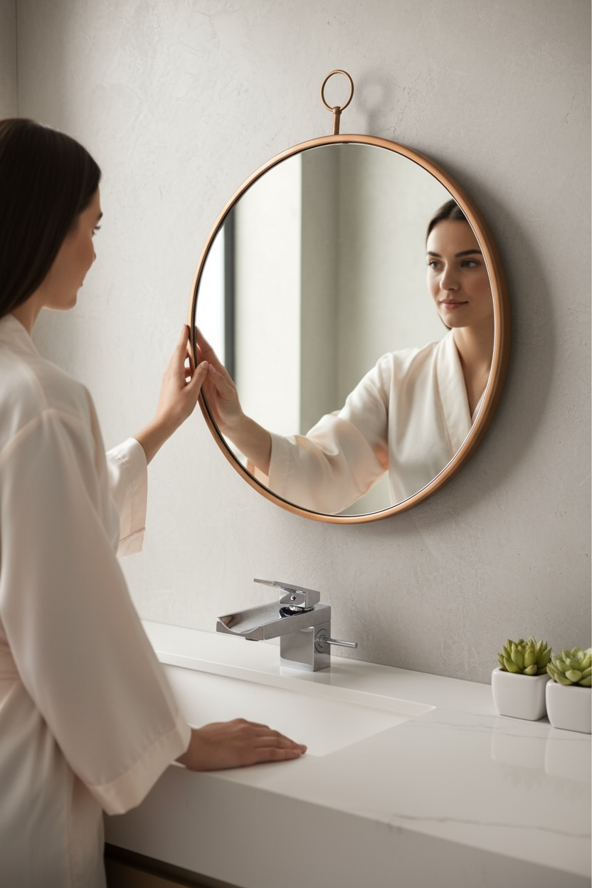 Golden Hook Decorative Mirror