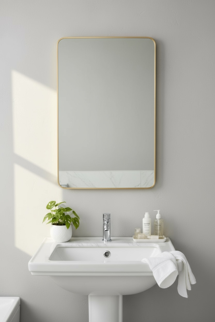 Gilzi Gold Aluminium Dc Mirror