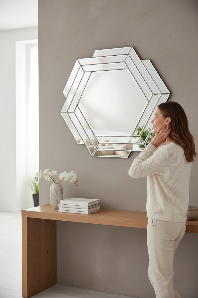 Hexpex venetian mirror