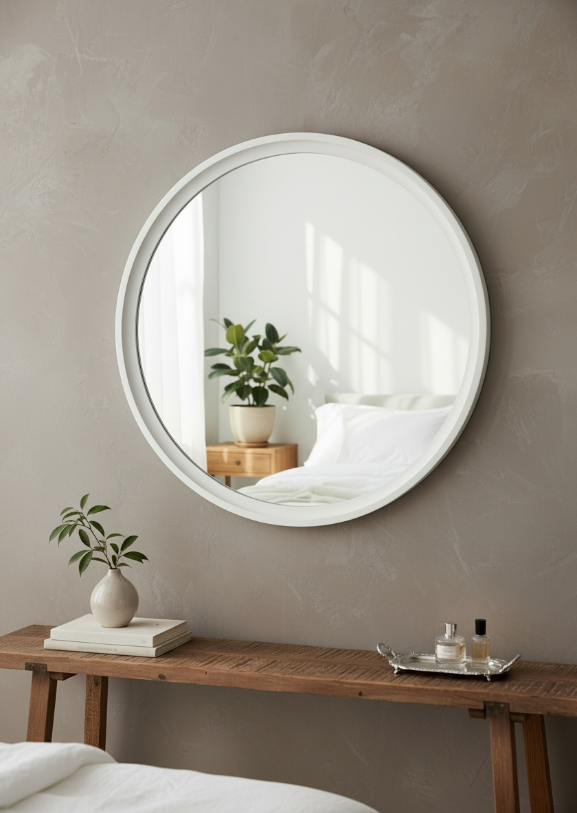 White-bowl Decorative Mirror