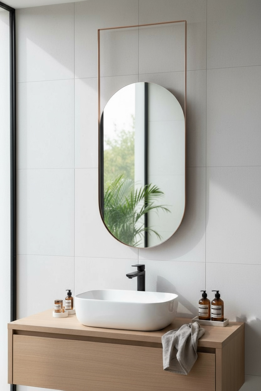 Q909 Rose gold suspended mirror