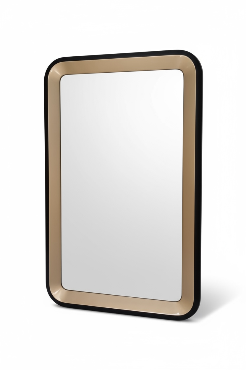 Black & Gold Leaf Decorative Mirror