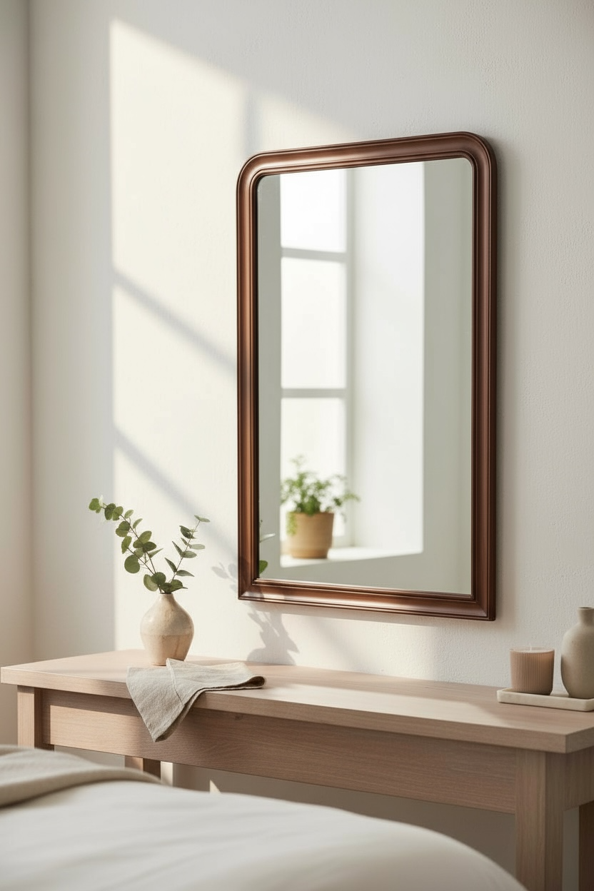 Teak Tross larger mirror