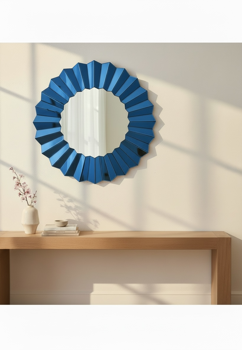 Blue Waves Decorative Mirror