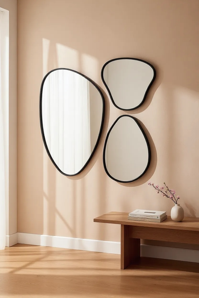 Black pebbles dc mirror