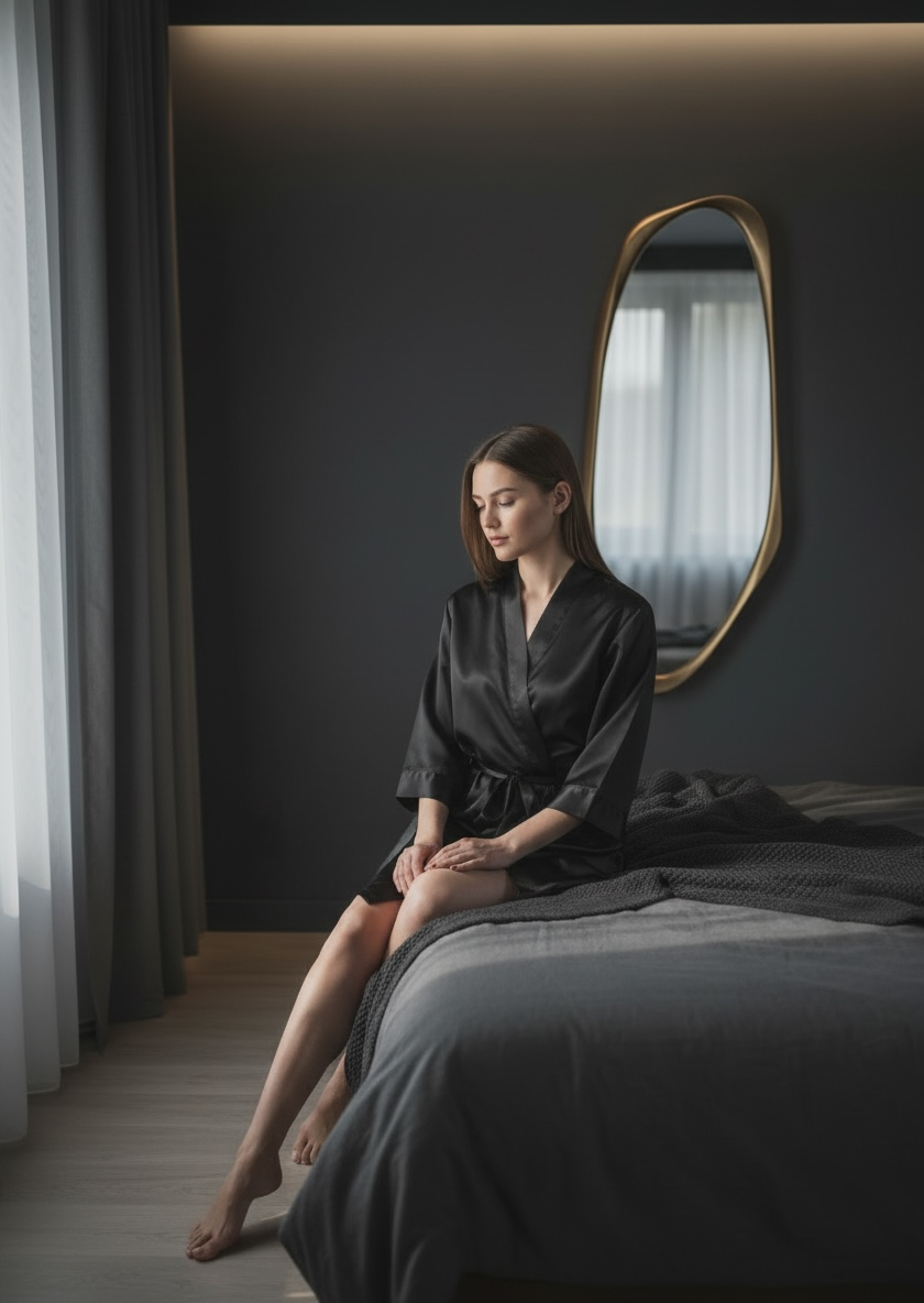 Drefse-Long Gold organic shaped mirror