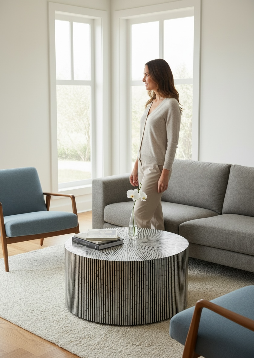 BlW round centre table