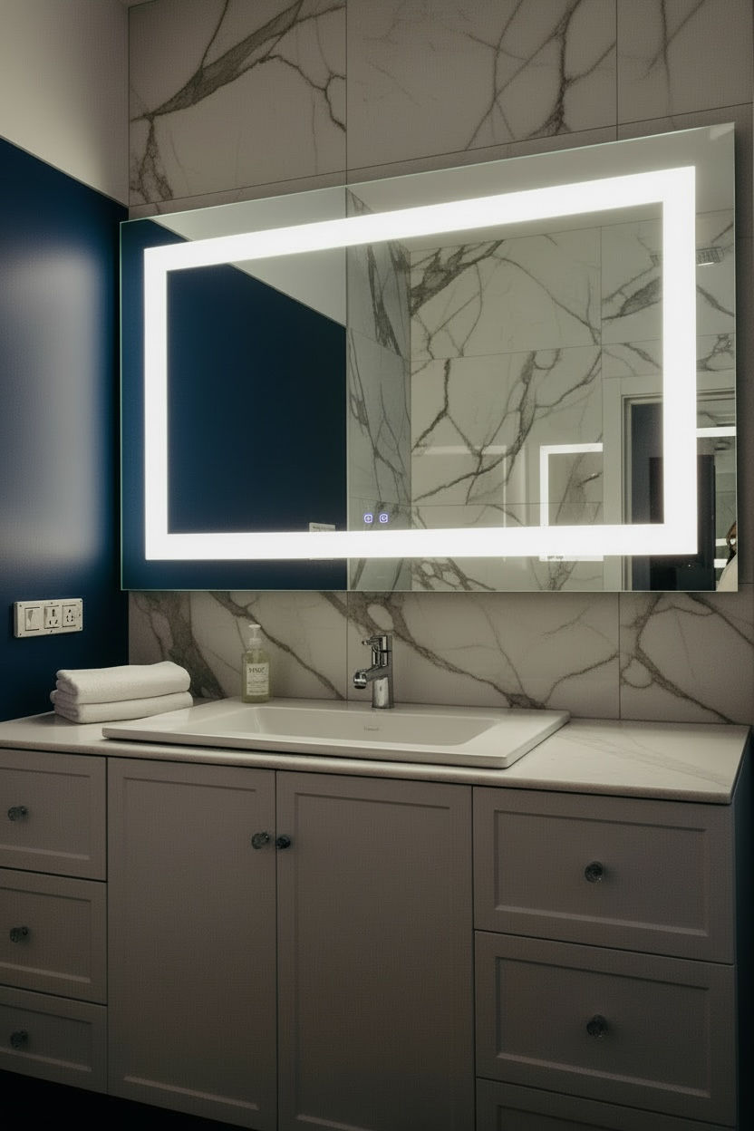 Large-Sizo Bathroom LED Mirror