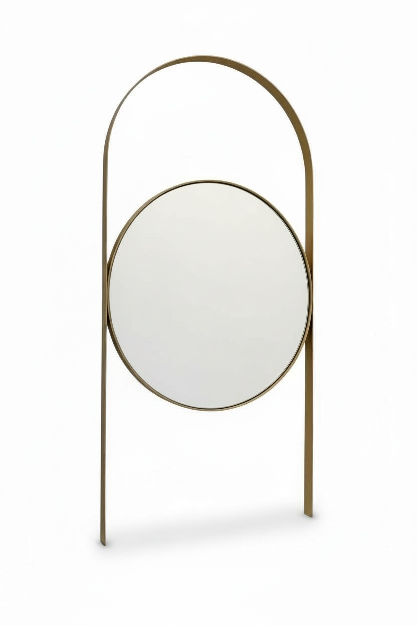 Brass Pvd Circle Crown Dc Mirror