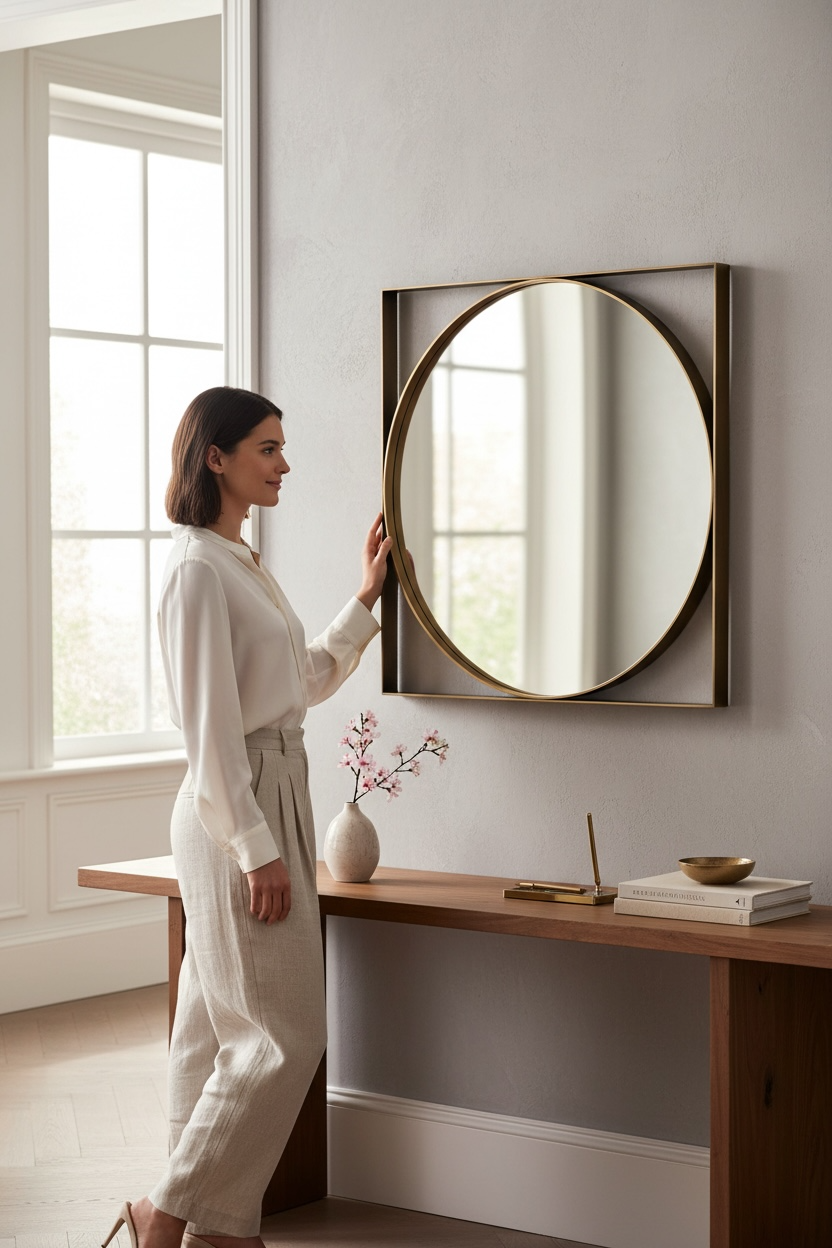 R-squire Brass Mirror