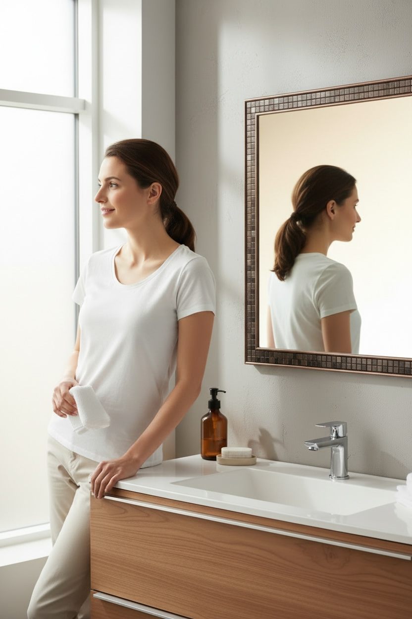 Italian Copper Mosaic Decorative Mirror