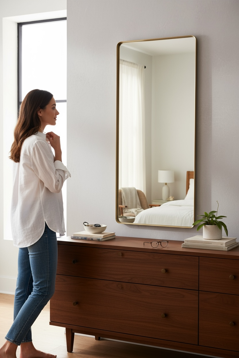 Brass PVD Long Length Mirror