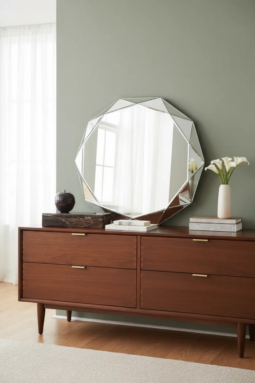 Round Diamond Decorative Mirror
