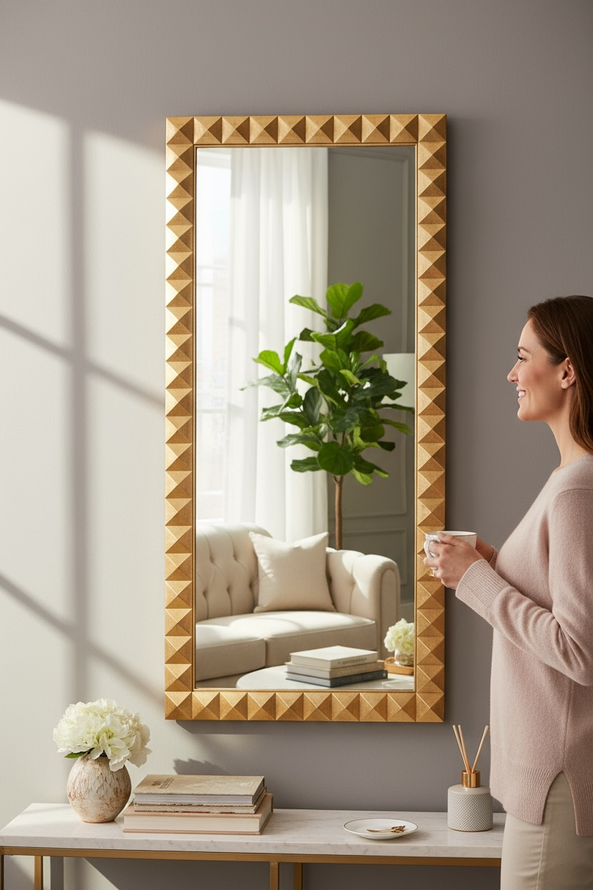 Gold Edge Diamond Dc Mirror