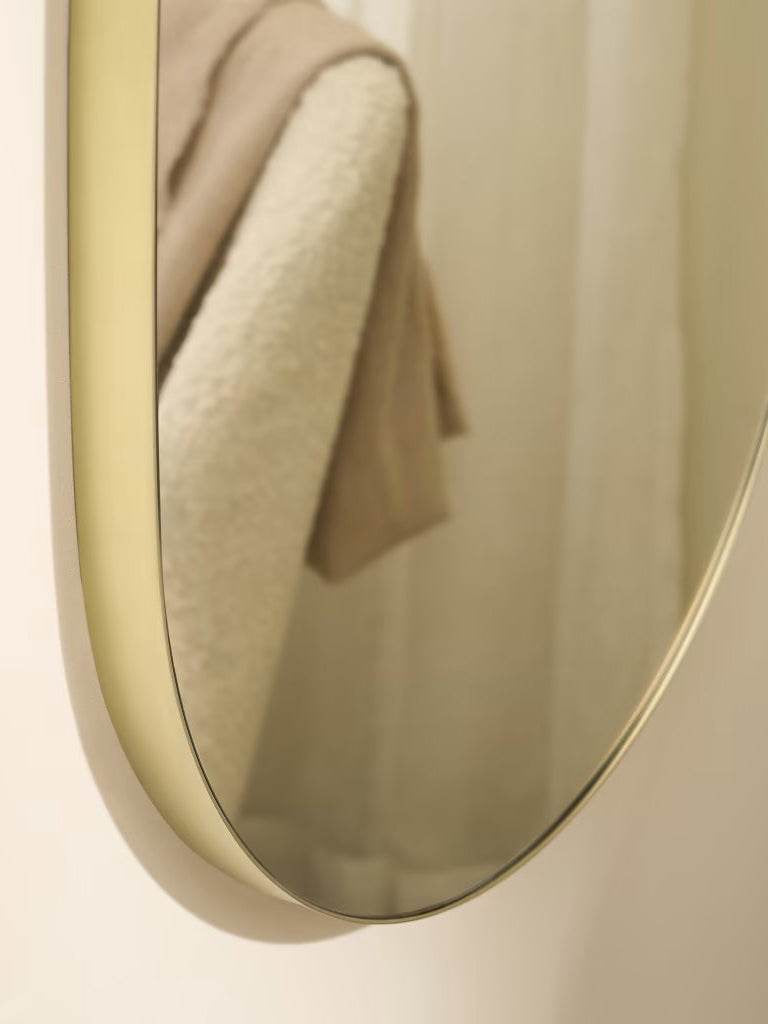 Sleek Capsule Brass Pvd Mirror