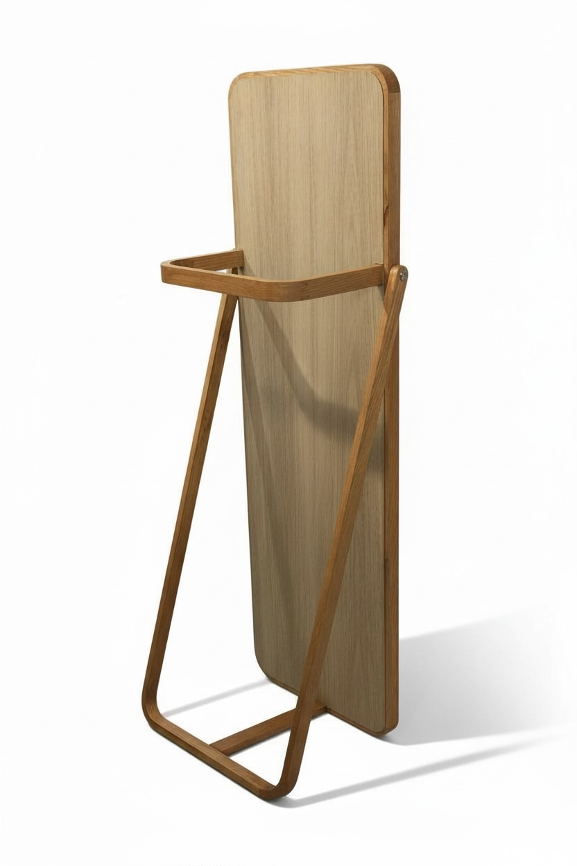 Oak wood C1 floor mirror