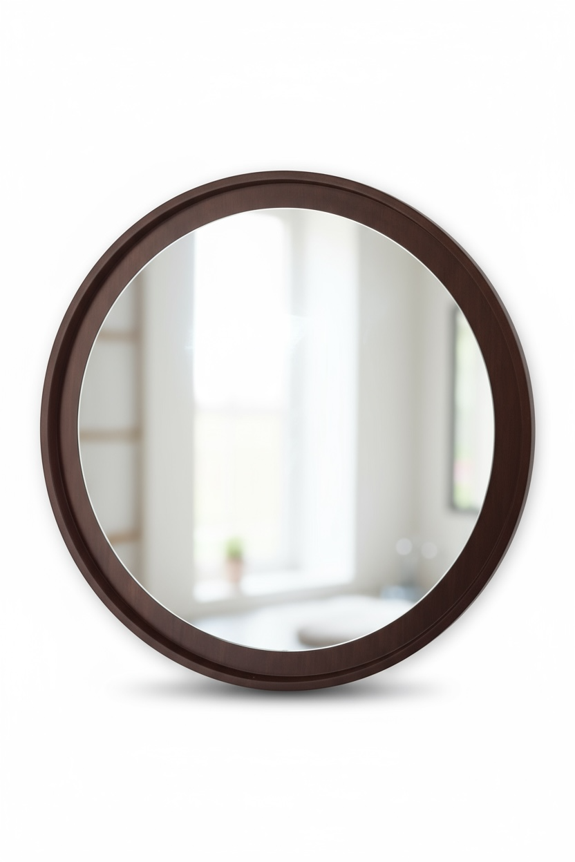 Teak-bowl Decorative Mirror