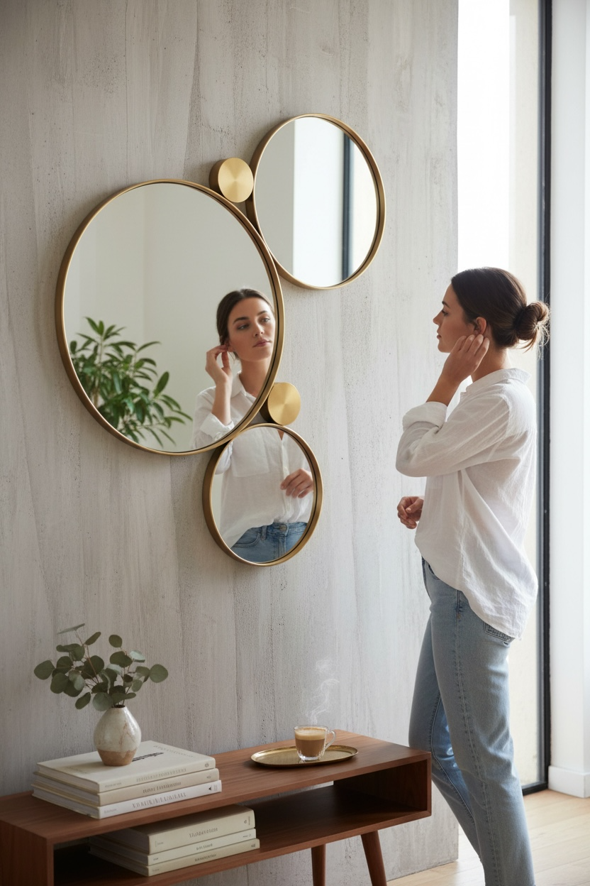 Amelia Brass PVD Mirror