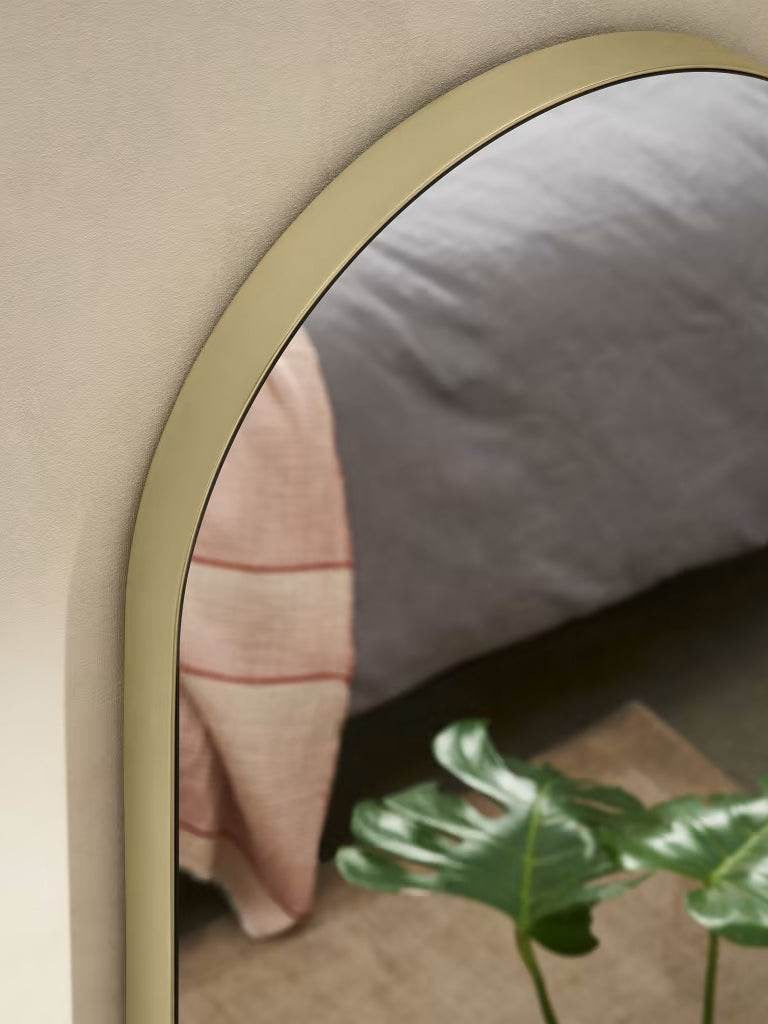 Sleek Capsule Brass Pvd Mirror