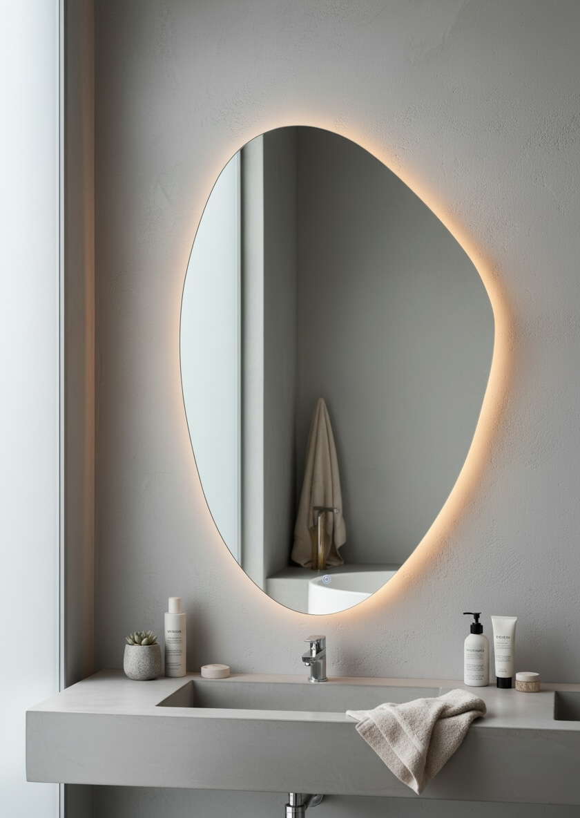 Stone Light Backlit Mirror