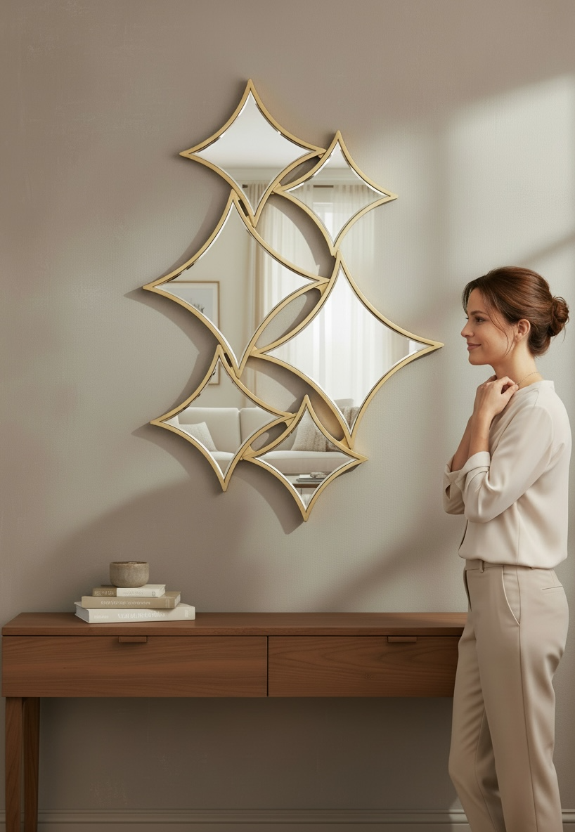 Golden Glazes Decorative Mirror