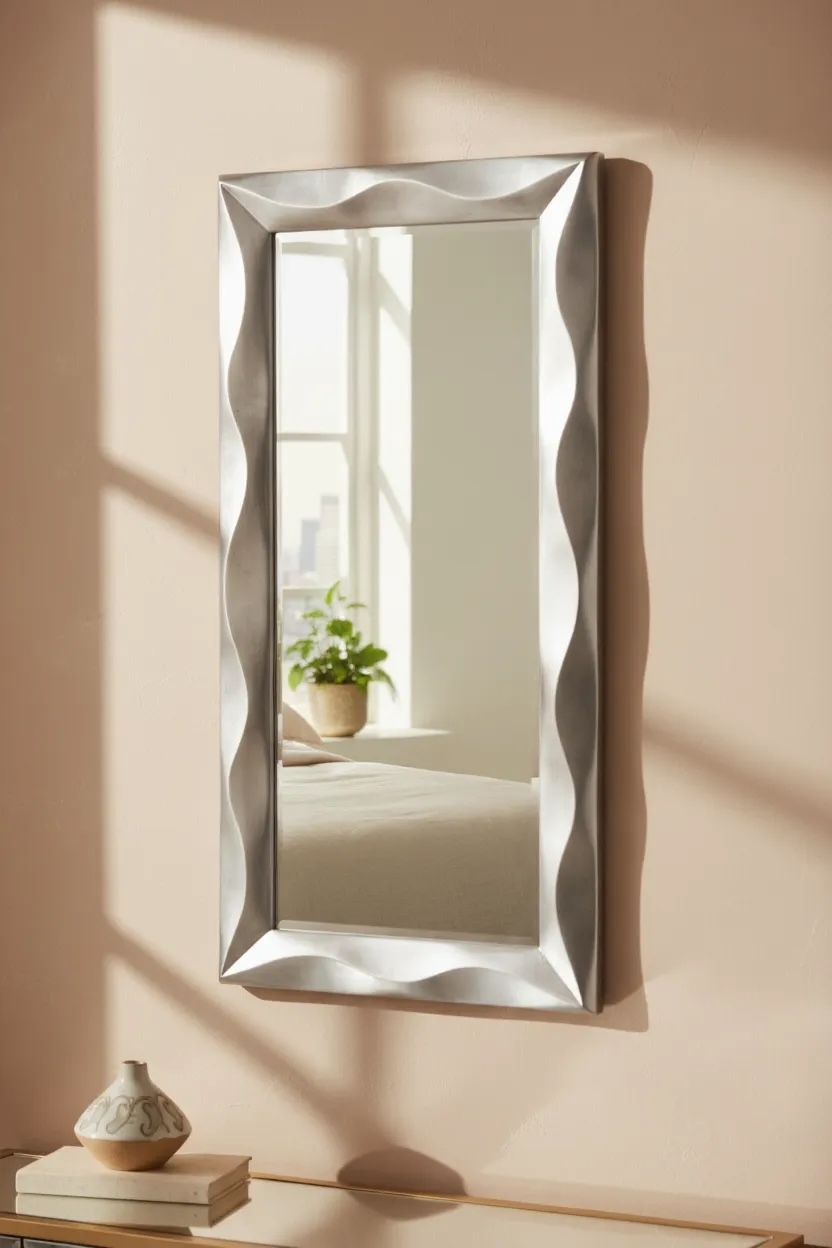Silver Curves Dresser Mirror