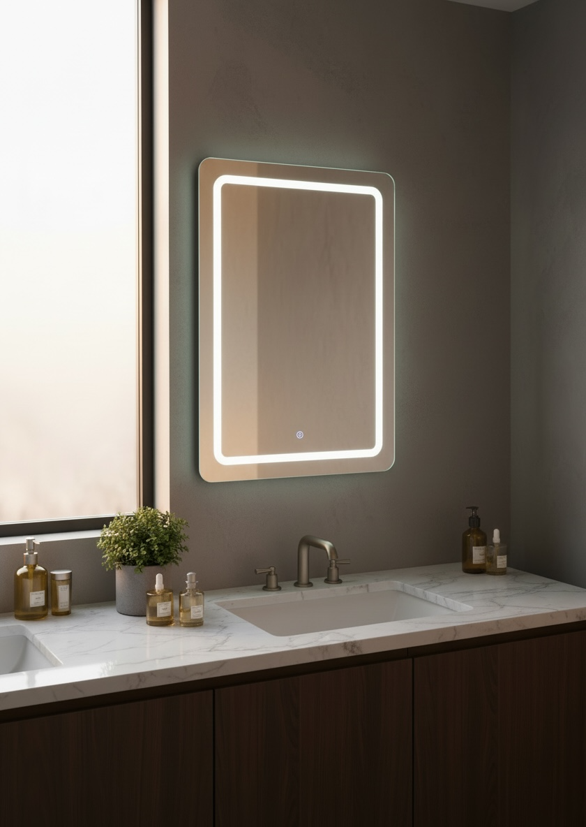 Curlicue LED Mirror