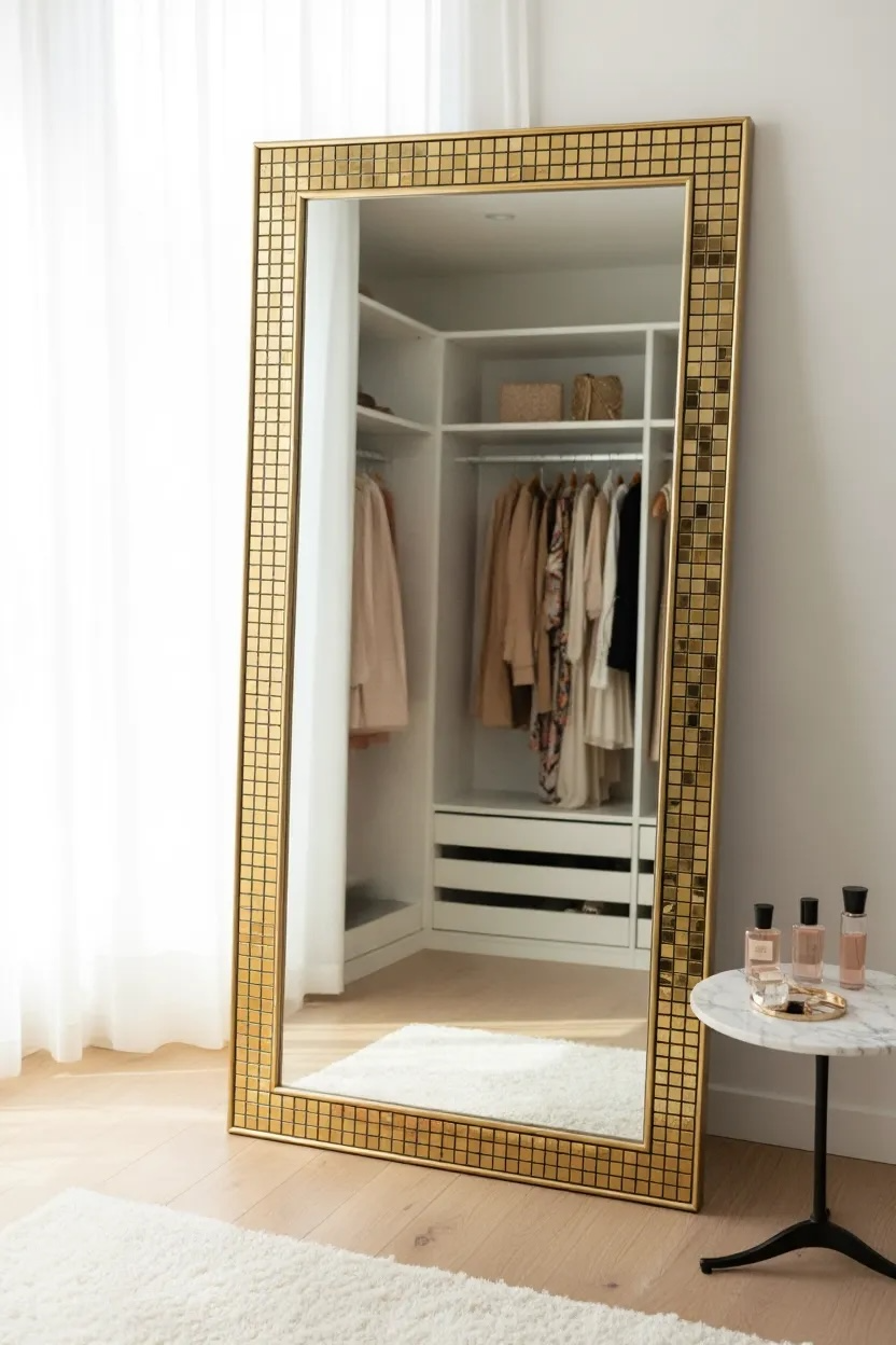 Gold Mosaic Dc Long Mirror