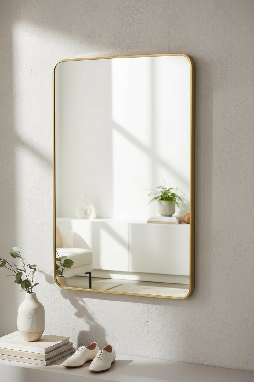 Gilzi Gold Aluminium Dc Mirror