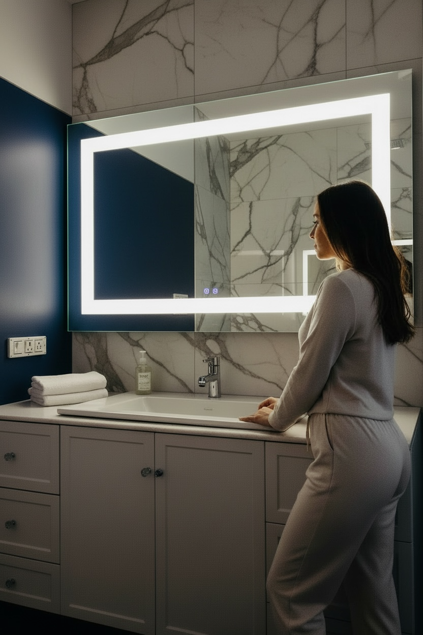 Large-Sizo Bathroom LED Mirror