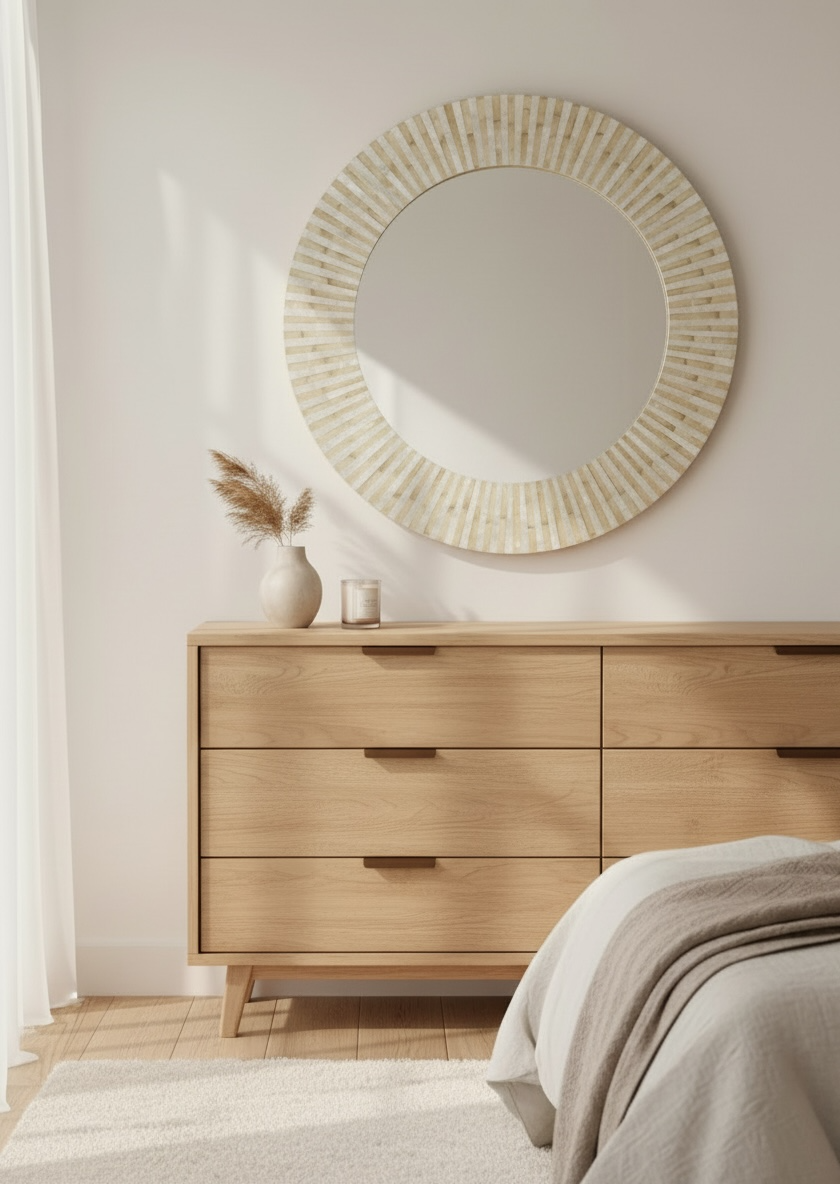 Peal Beige & Ivory Mirror